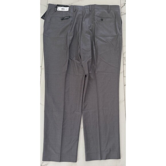 Shaquille O’Neal XLG Gray Plaid Men's Stretch Classic Fit Suit Pants 46W-32L - Picture 4 of 12